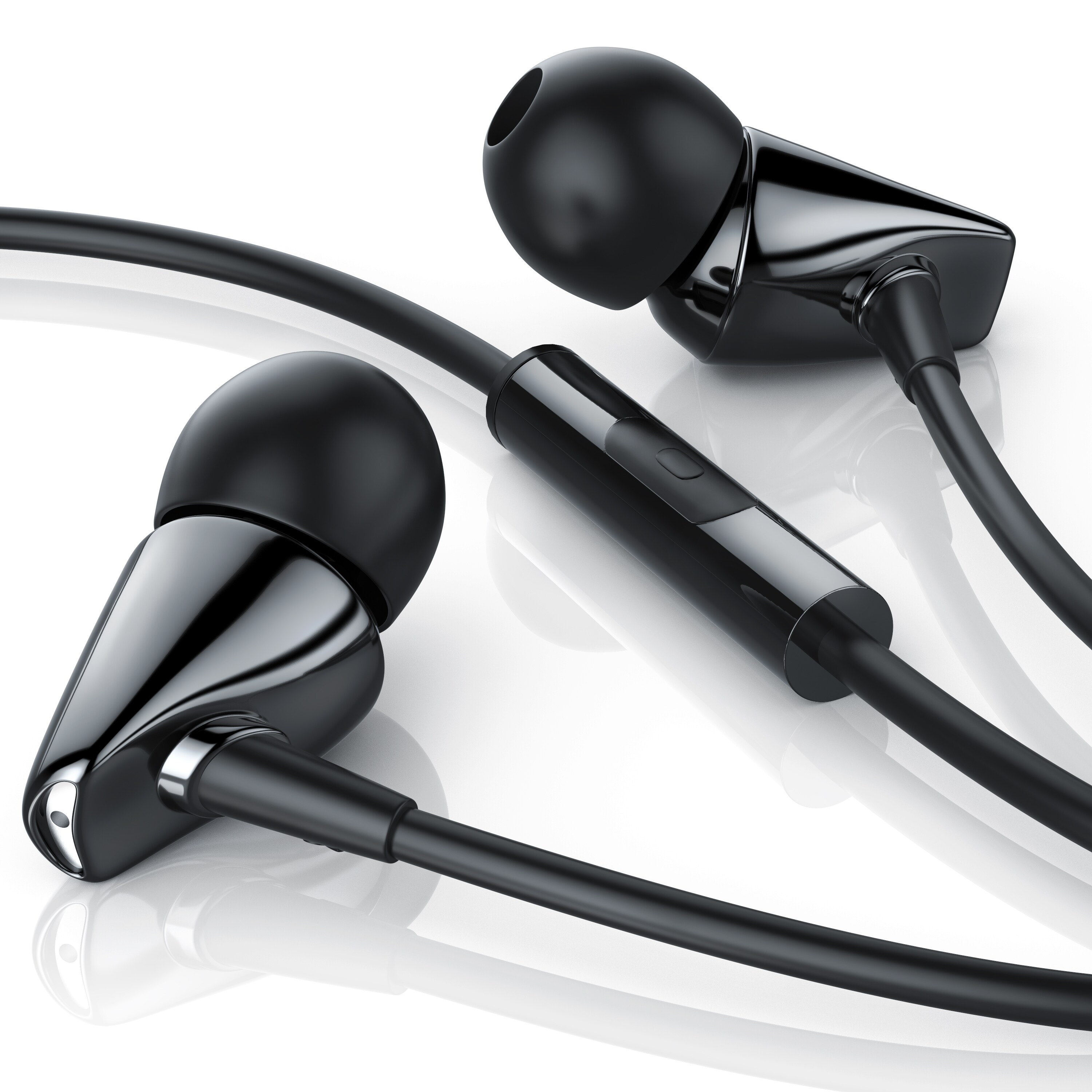 LIAM&DAAN In-Ear-Kopfhörer, InEar Ohrhörer mit Mikrofon, 8mm Treiber, Aramid Kabel, Knickschutz