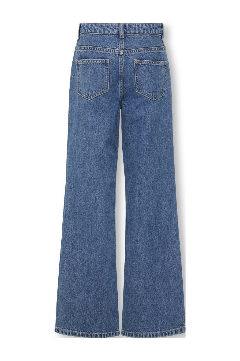 KIDS ONLY GIRL high waist wide leg jeans medium blue denim