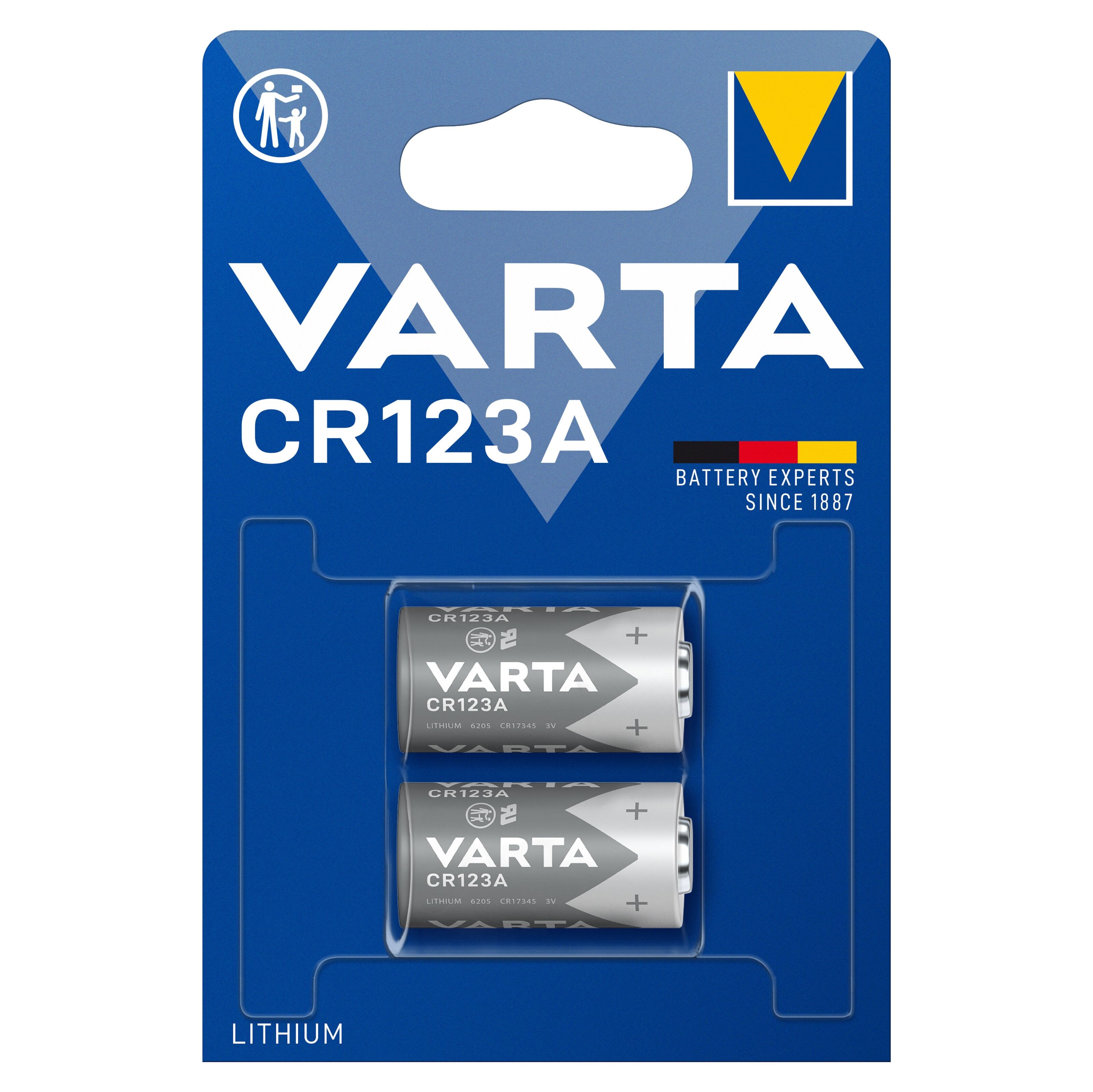 Varta Litiumbatteri CR123A 2-pk.