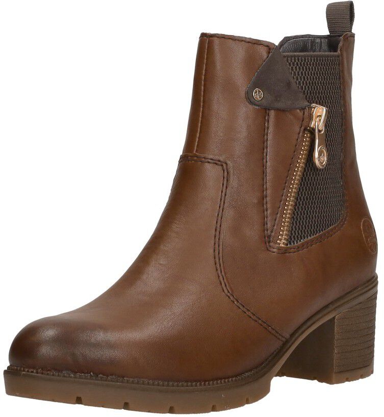 Rieker Enkellaarsjes Hak cognac