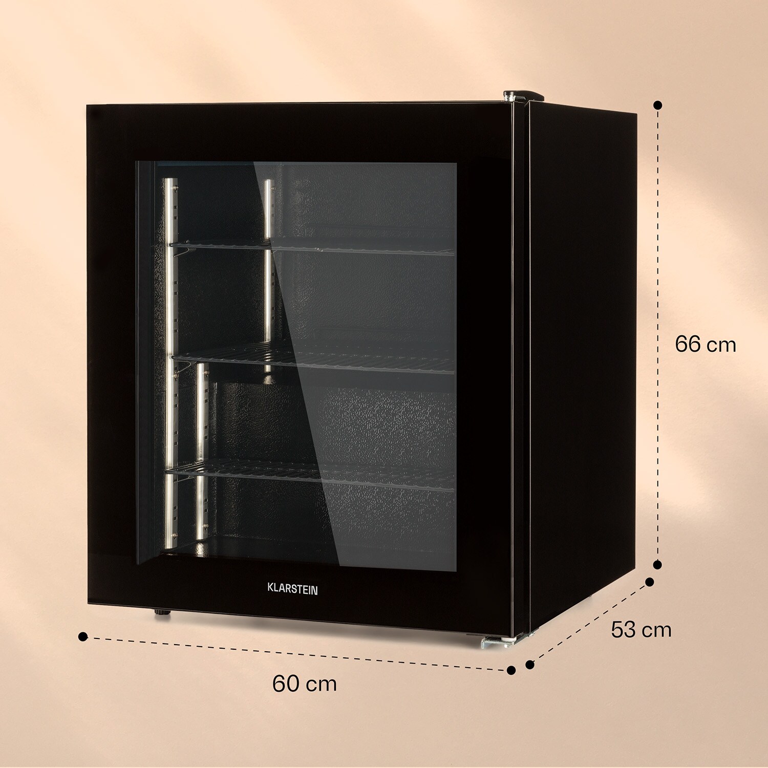 IceAge 88 Gefrierschrank 88 Liter EEK E 3 Etagen Thermostat Glasfront