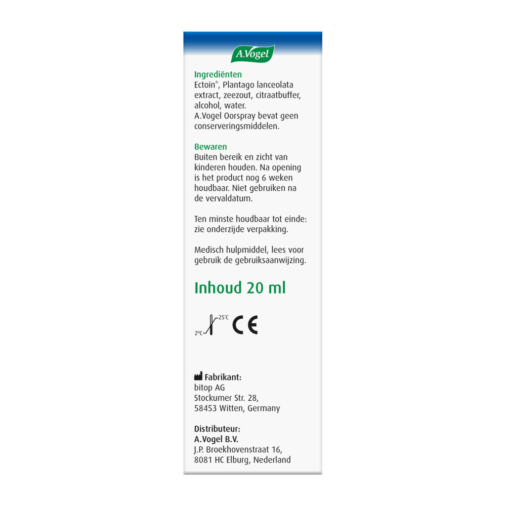 A.Vogel Oorspray Oorsmeer20 ml