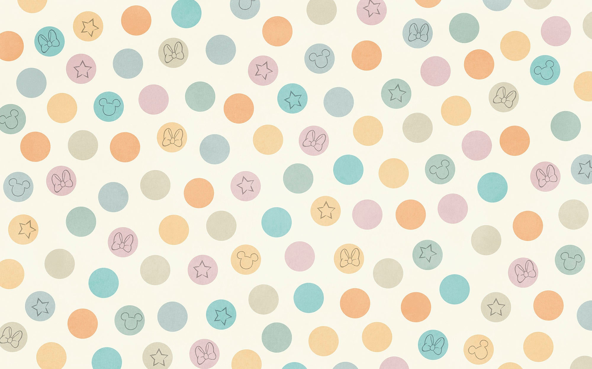 Komar Fototapete »Digitaldruck Vlies -  Disney Pastel Confetti - Grösse 400 x 250 cm« bedruckt glatt Kinderzimmer