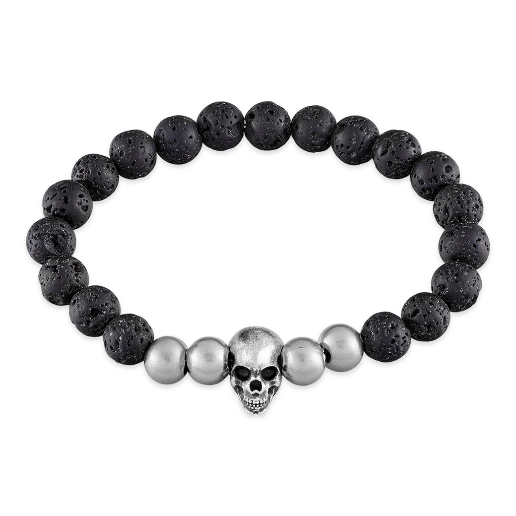 Bracelet Leto Acier Blanc Pierre De Lave