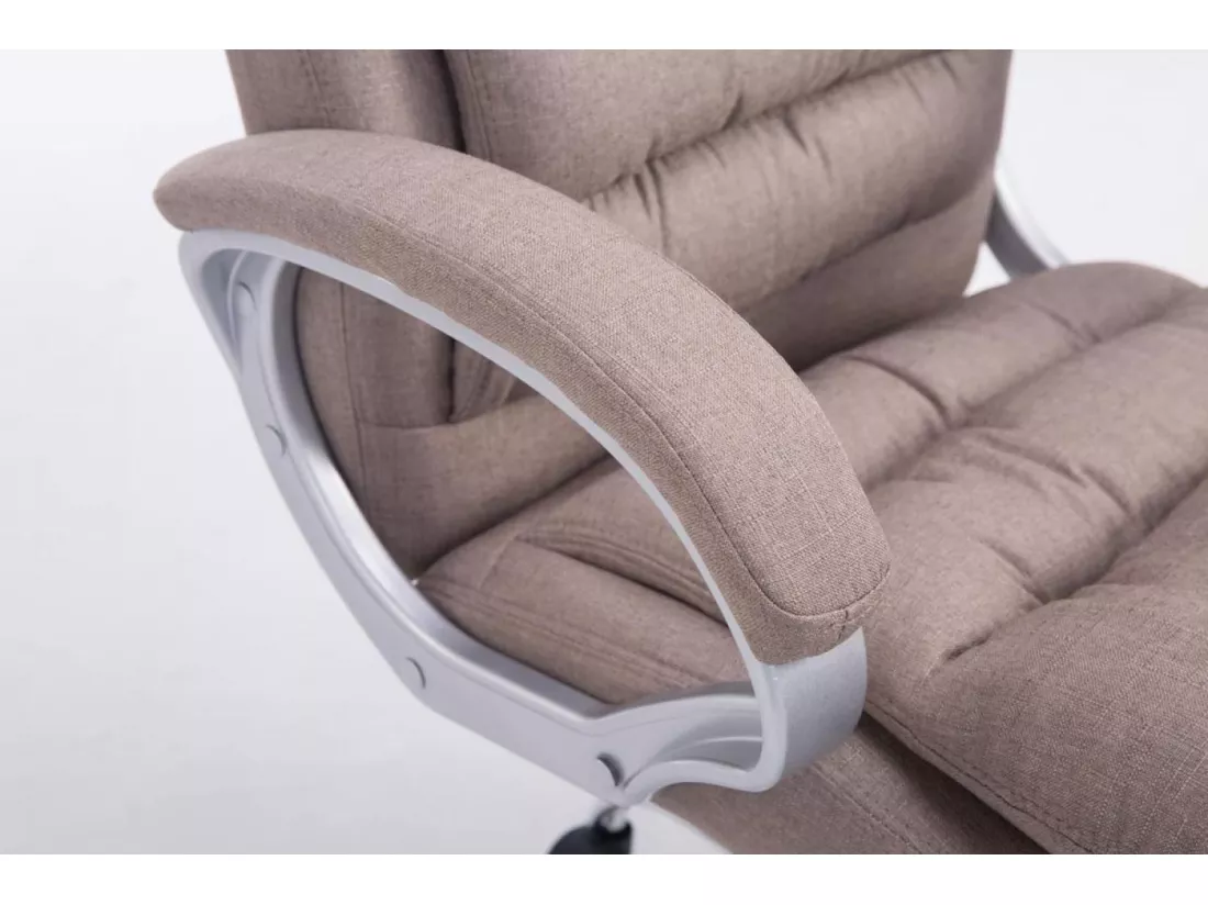 Chaise de bureau - Tissu - Taupe - XXL Vancouver