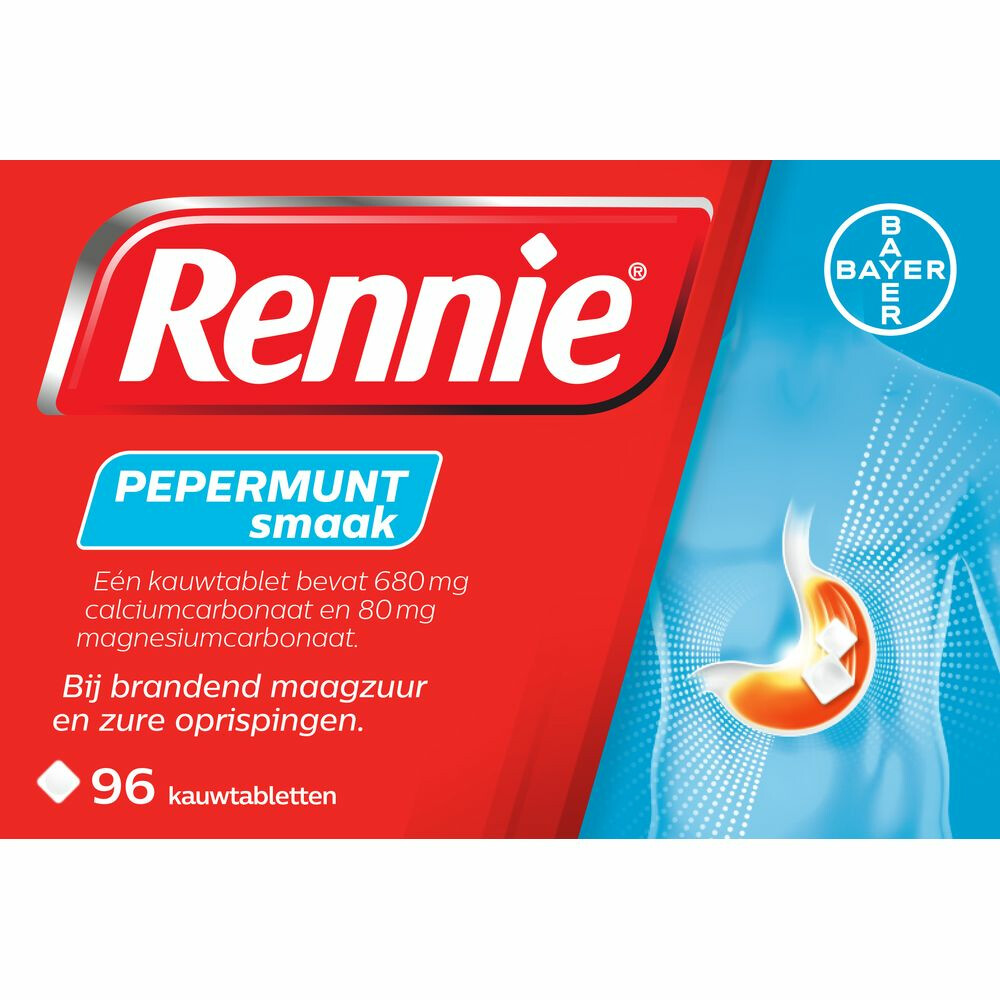 Rennie Pepermunt 96 tabletten