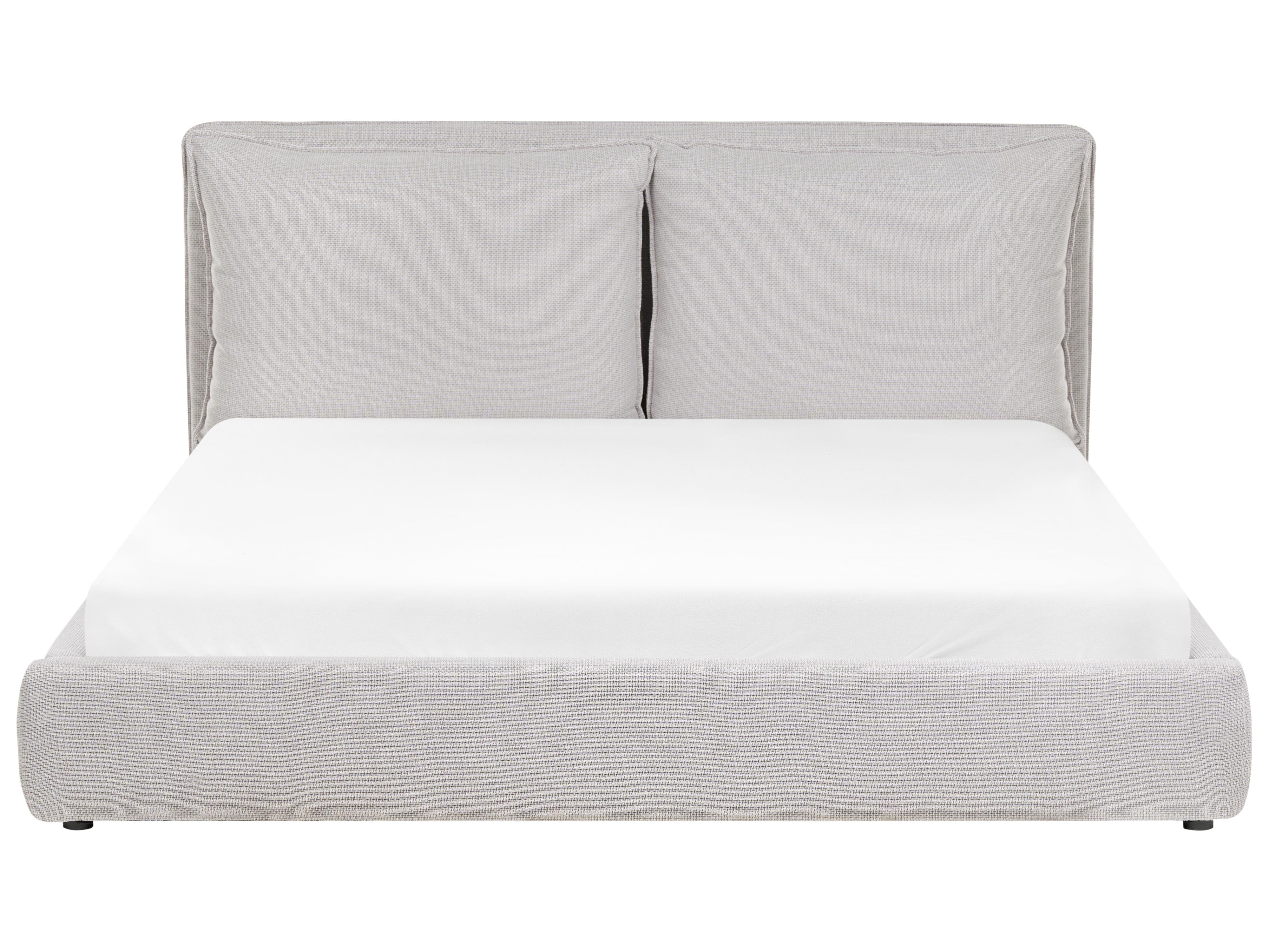 Bed Stof BAJONNA 180 x 200 cm Lichtgrijs