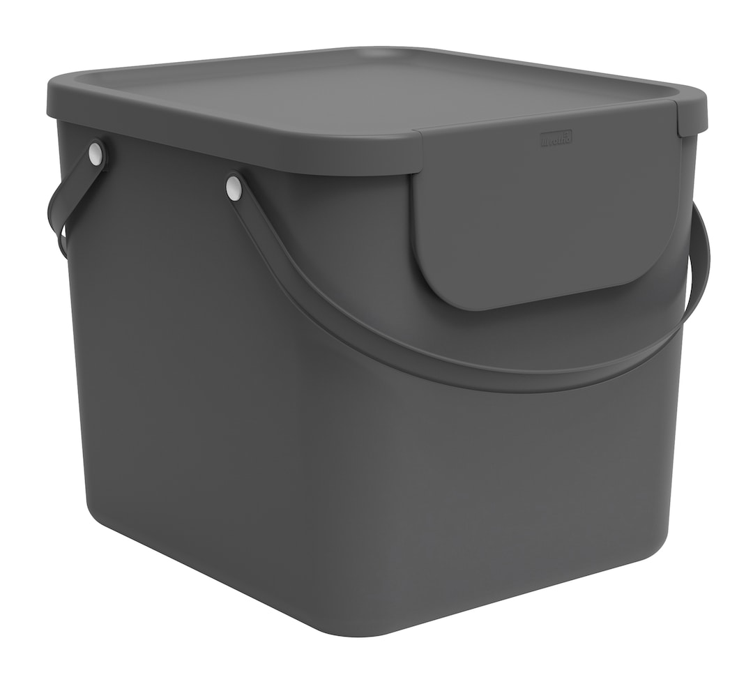 rotho Recycling-Mülleimer ALBULA 40 Liter Anthrazit