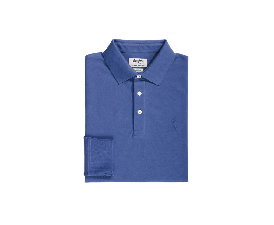 Polo manches longues homme Bleu Royal - ALEC II ML