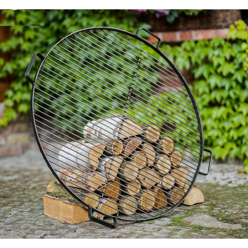 Grille de cuisson ronde en acier 70 cm avec 4 poignées