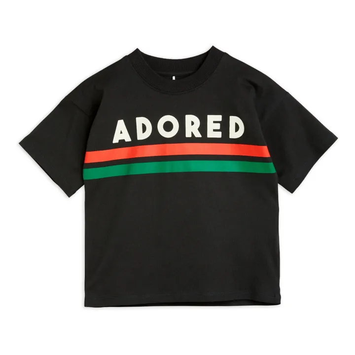 Mini Rodini T-Shirt Coton Bio Adored | Noir