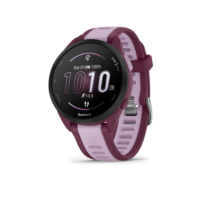 garmin forerunner 165 43 mm music gps pulsur 39 010 02863 33 berry