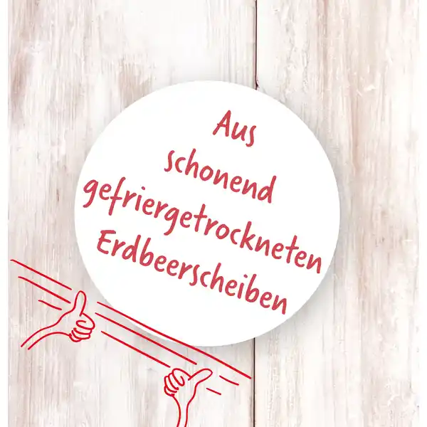 Erdbeerscheiben gefriergetrocknet