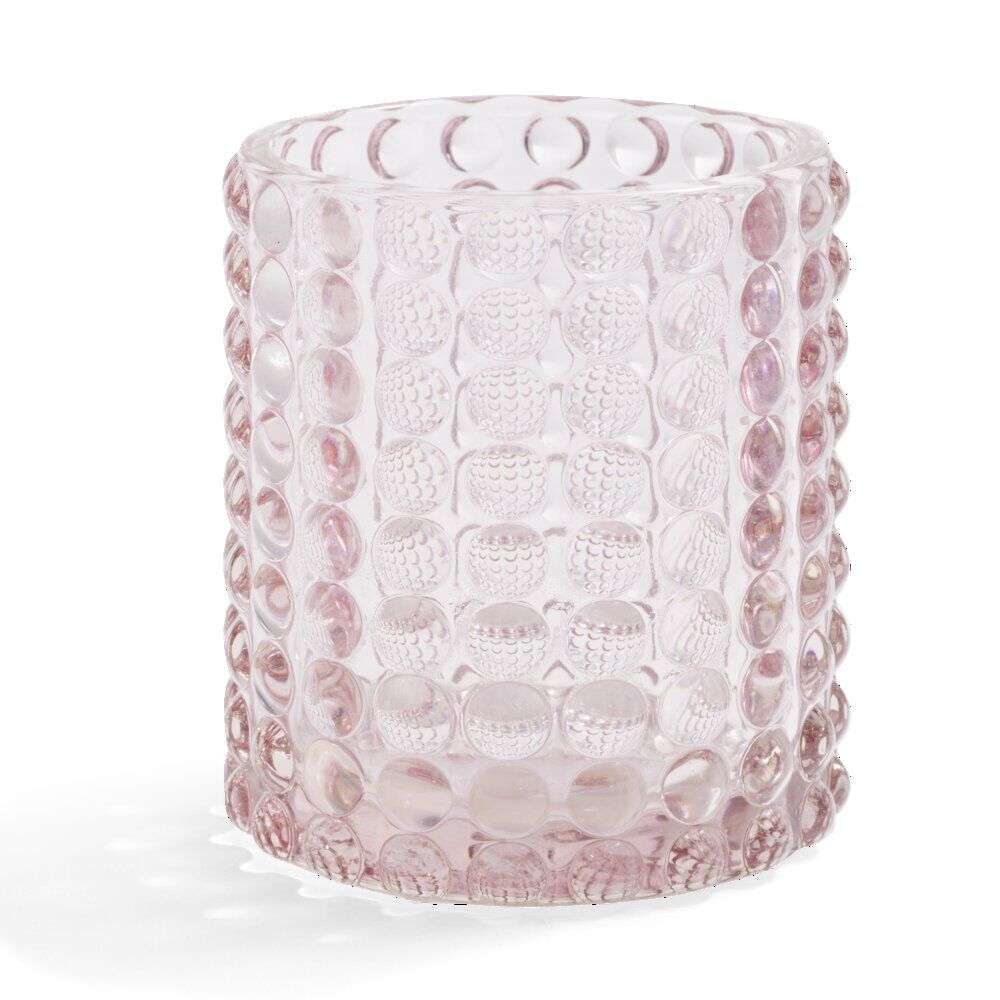Bougeoir bubble rose clair Ø7,8cm