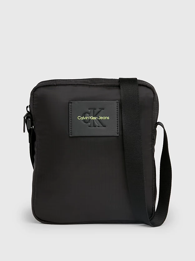 Bolsa de ombro estilo repórter com logotipo