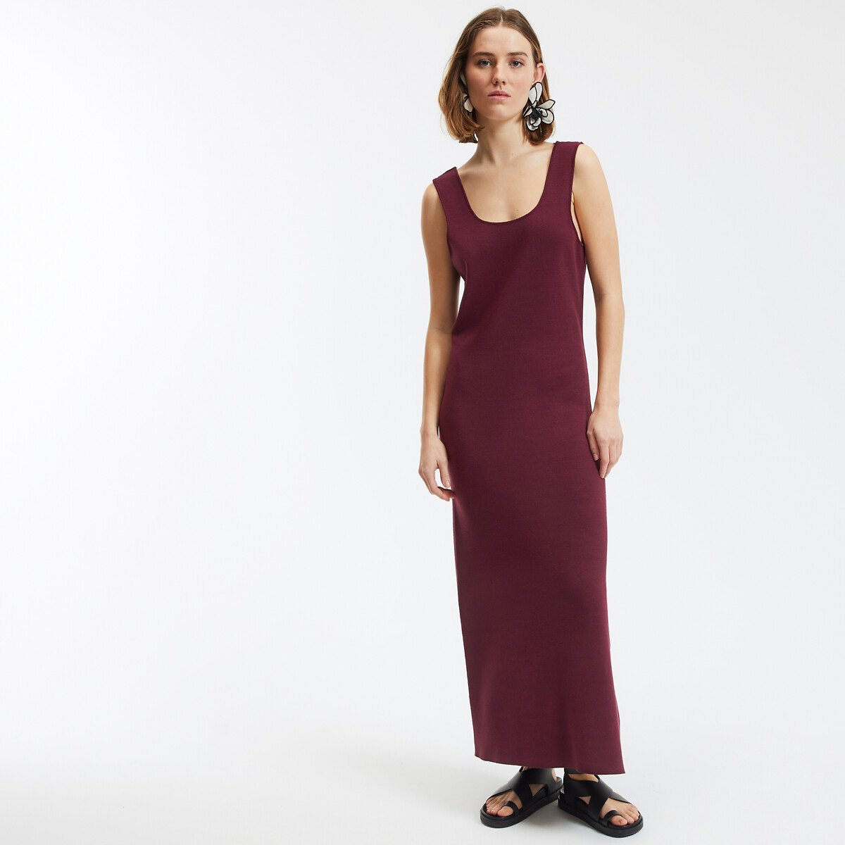COLEÇÕES LA REDOUTE<br>Vestido longo justo e sem mangas