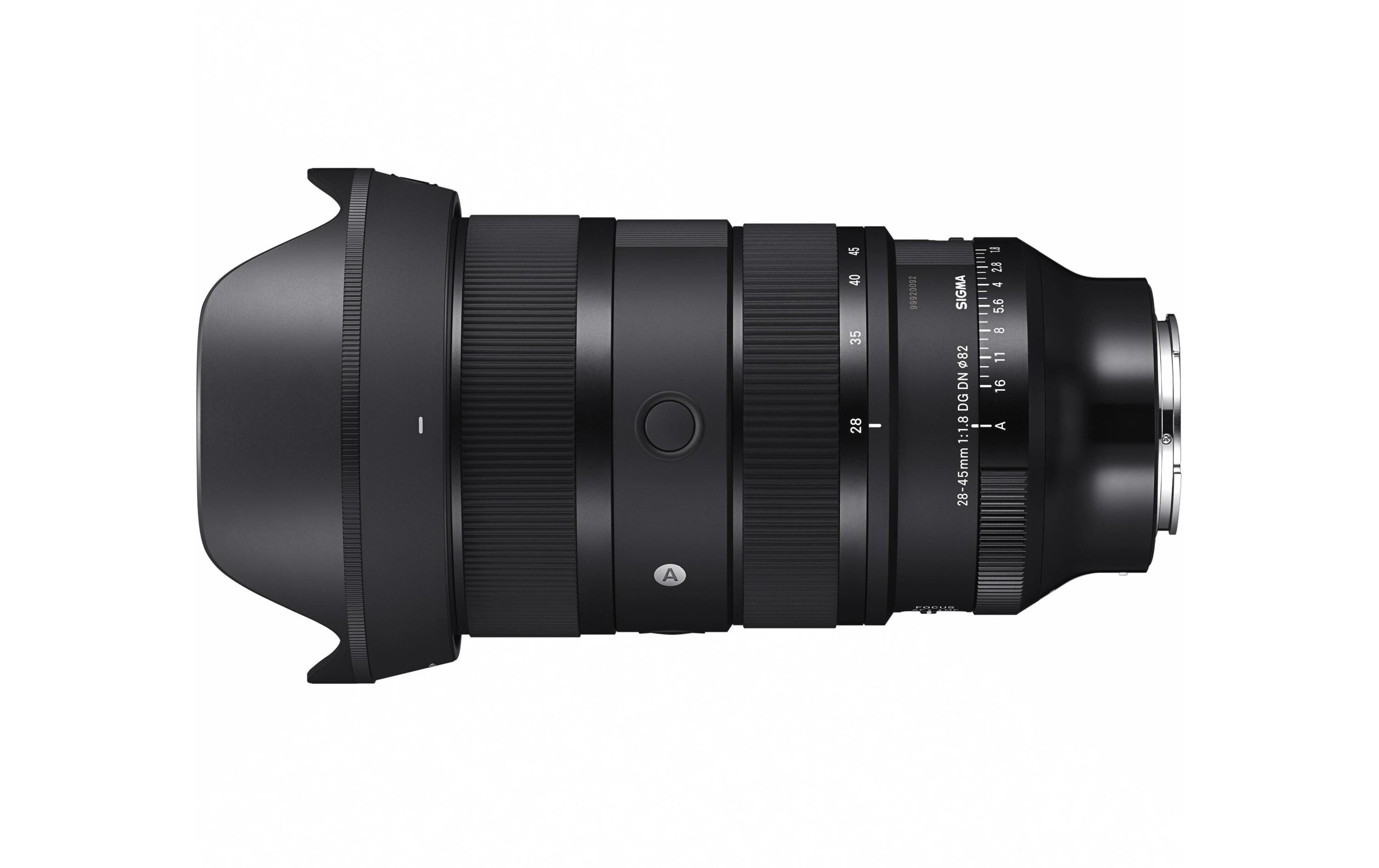 Zoomobjektiv 28-45mm F/1.8 DG DN Art Sony E-Mount<br>Vollformat-Zoomobjektiv mit einer konstanten maximalen Blendenöffnung von F1.8 und eine Schärfe und Klarheit vergleichbar mit der eines Festbrennweitenobjektivs ist