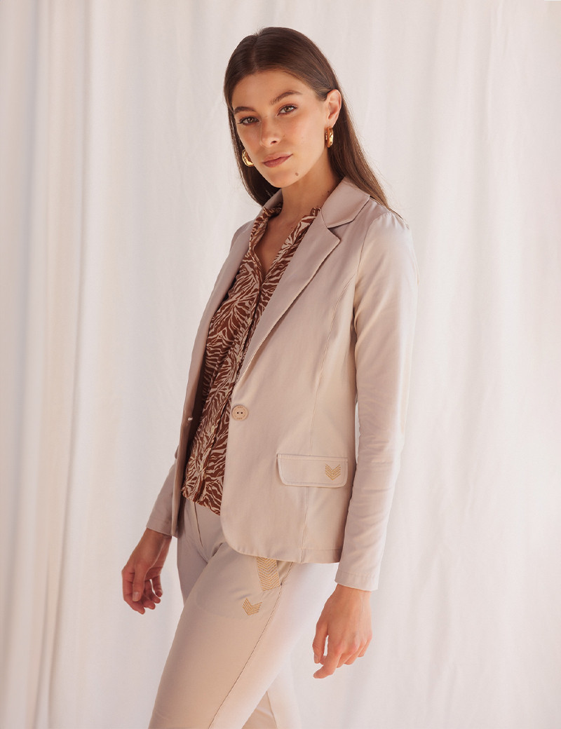 HBT NONCHALANTE CITY | SHIRLEY VESTE BEIGE