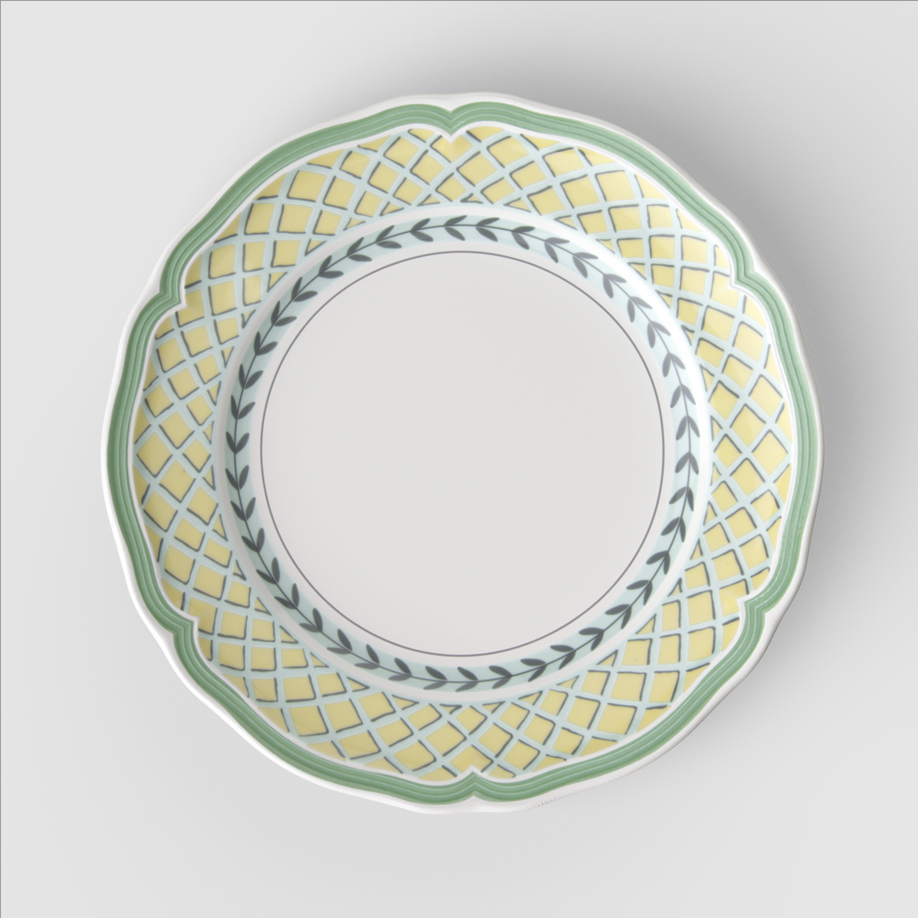 French Garden Appetizer and dessert plate Multi-colored, 8.2'', Premium Porcelain