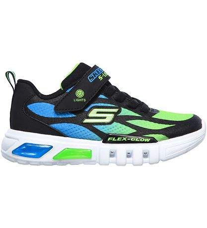 Skechers Sko m. Lys - Dezlo - Sort/Bl?/Lime