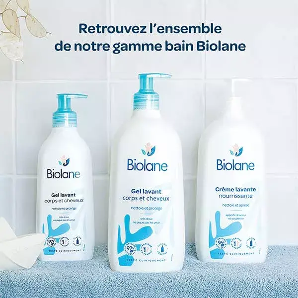 Biolane - Creme de Limpeza Nutritivo - Bebê - Corpo e Cabelo - Frasco com Bomba Dosadora 750ml