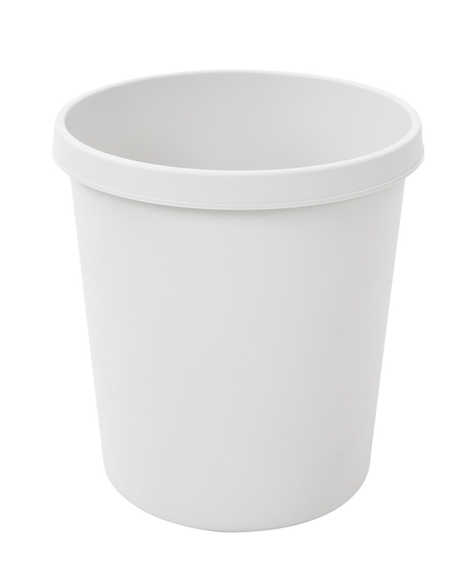PROREGAL Klassieke ronde plastic afvalbak 18 liter HxBxD 32 x 31 x 31 cm Grijs