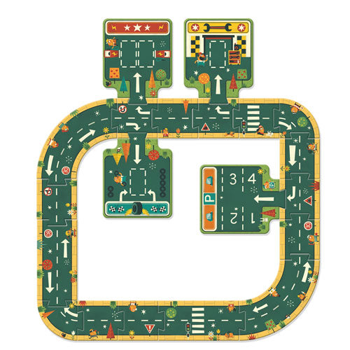 Djeco vloerpuzzel autoweg - 21st