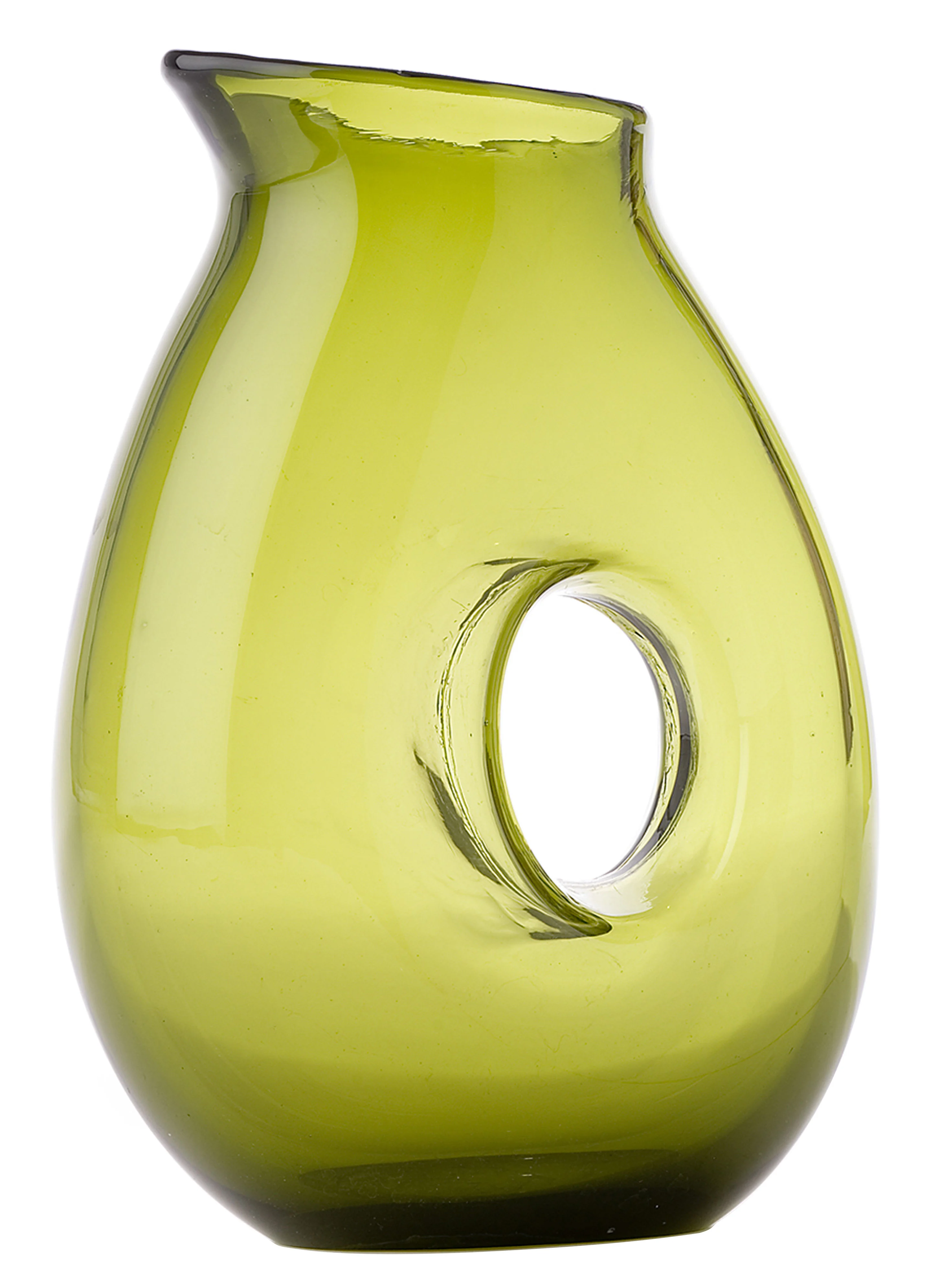 JUG WITH HOLE - Carafe verre | Vert