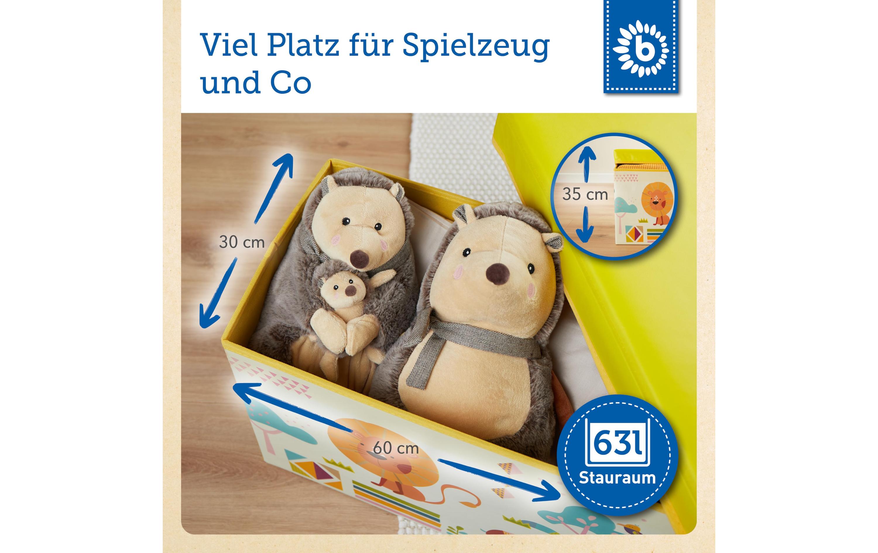 2in1 Aufbewahrungsbox und Bank ZooAufbewahrungsbox mit Deckel