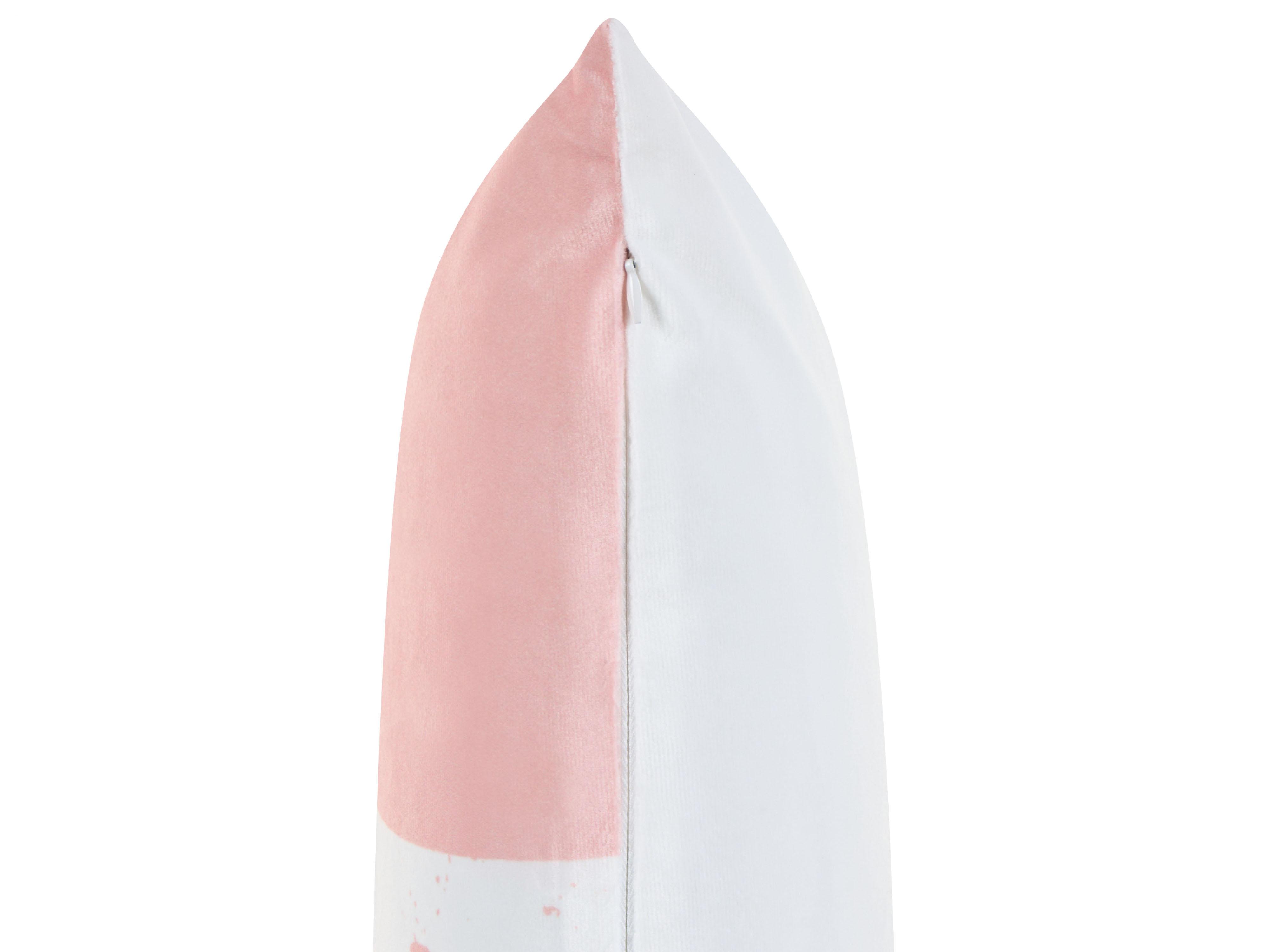 Set van 2 sierkussens UNIOLA Fluweel 45 x 45 cm Roze