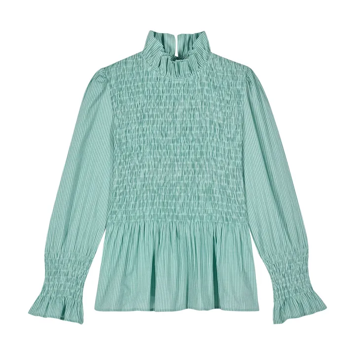 Maria de la Orden Blouse Aleria Rayures | Vert
