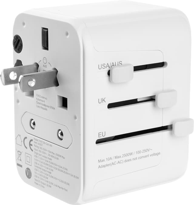 Fixed World 30W rejseadapter (hvid)