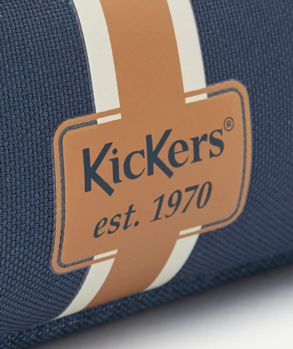 KICKERSTROUSSE BLEU MARINE ET MARRON AVEC DOUBLE COMPARTIMENT