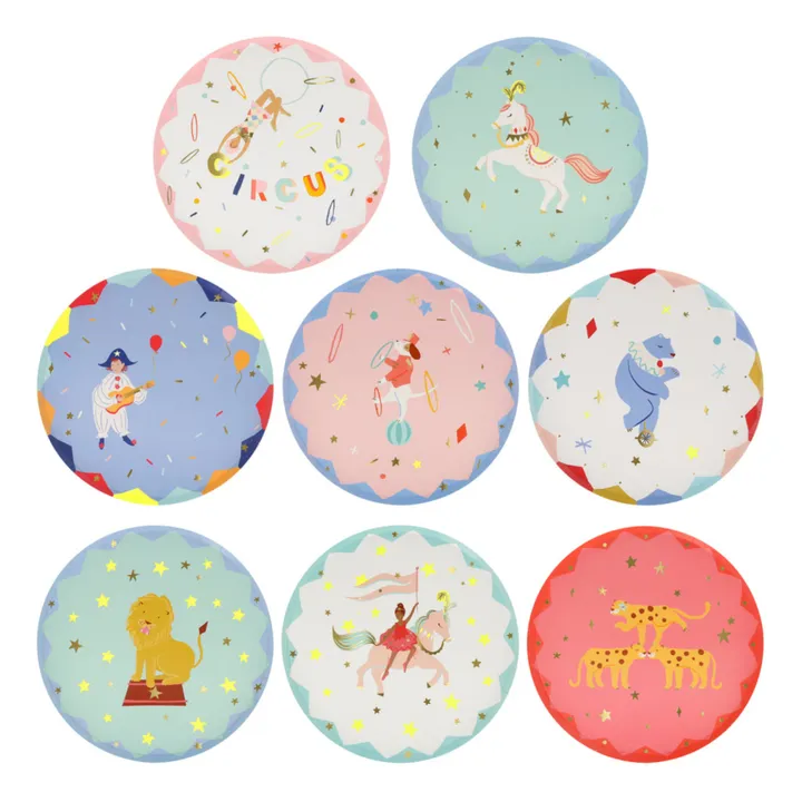 Meri Meri Petites assiettes Le cirque - set de 8