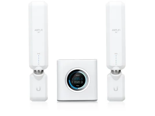 Ubiquiti AmpliFi Home Wi-Fi System AFi-HD - Wi-Fi system (router, 2 extendere) - op til 20.000 sq.ft - mesh - GigE - 802.11a/b/g/n/n/ac