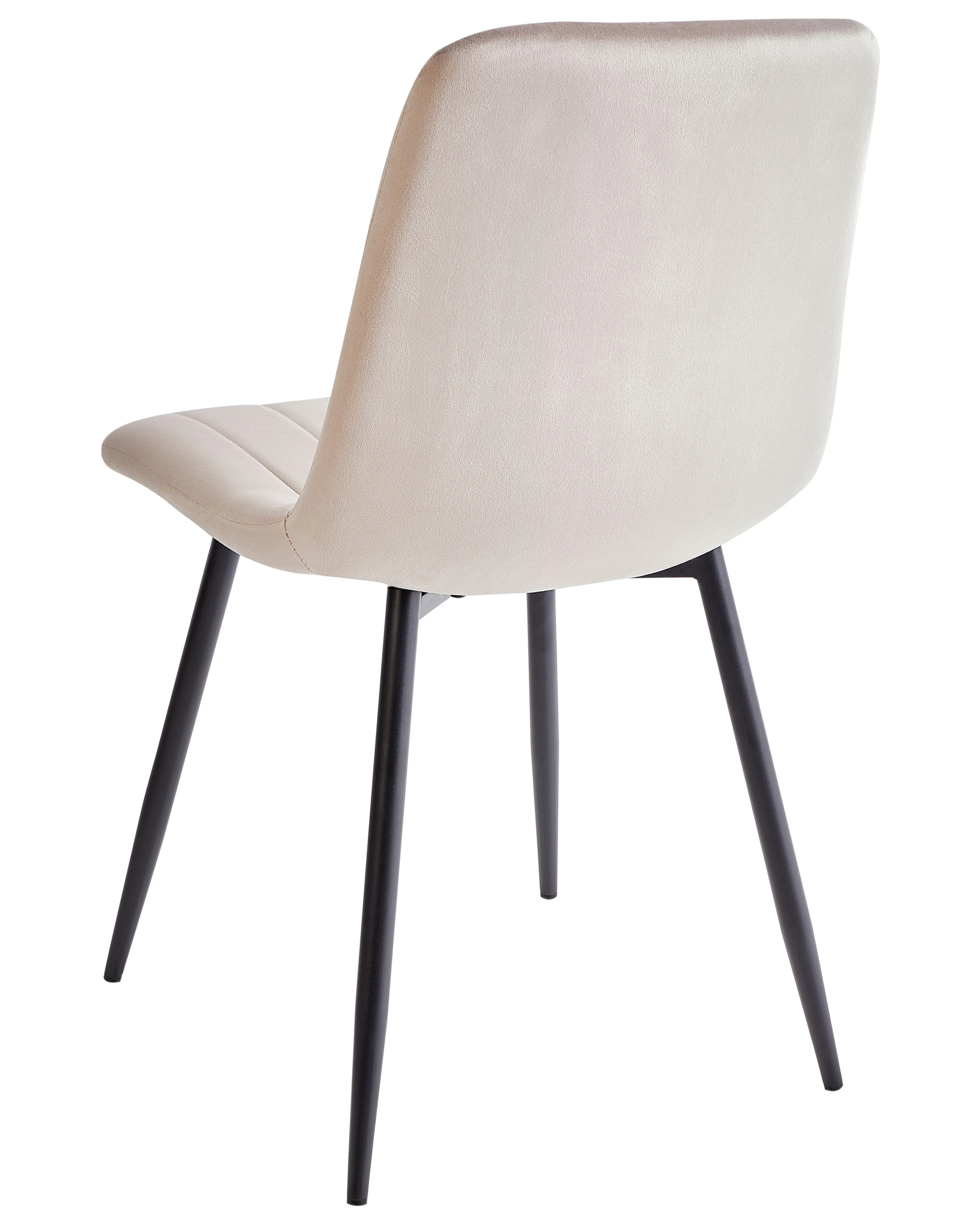 Set van 4 eetkamerstoelen KALISPELL Fluweel Beige