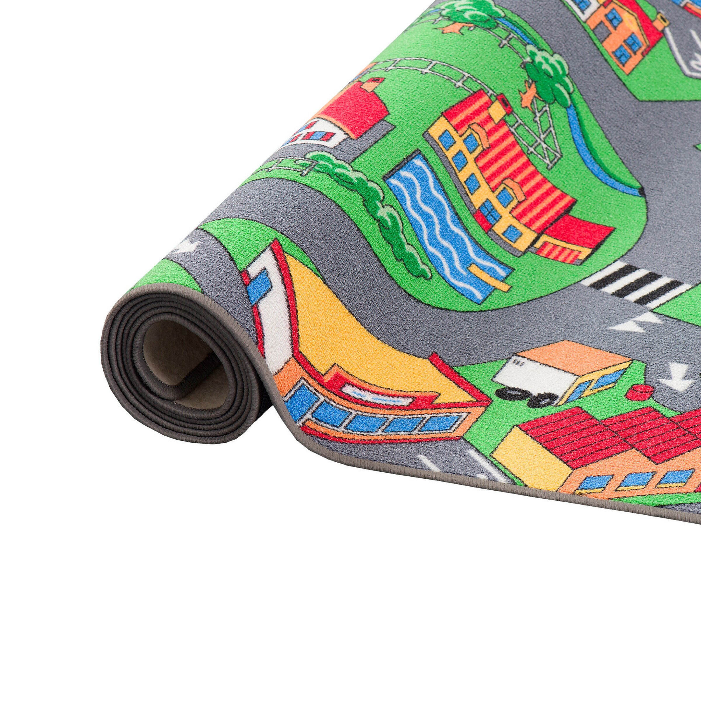 Snapstyle Kinder Spiel Teppich Little Village Bunt