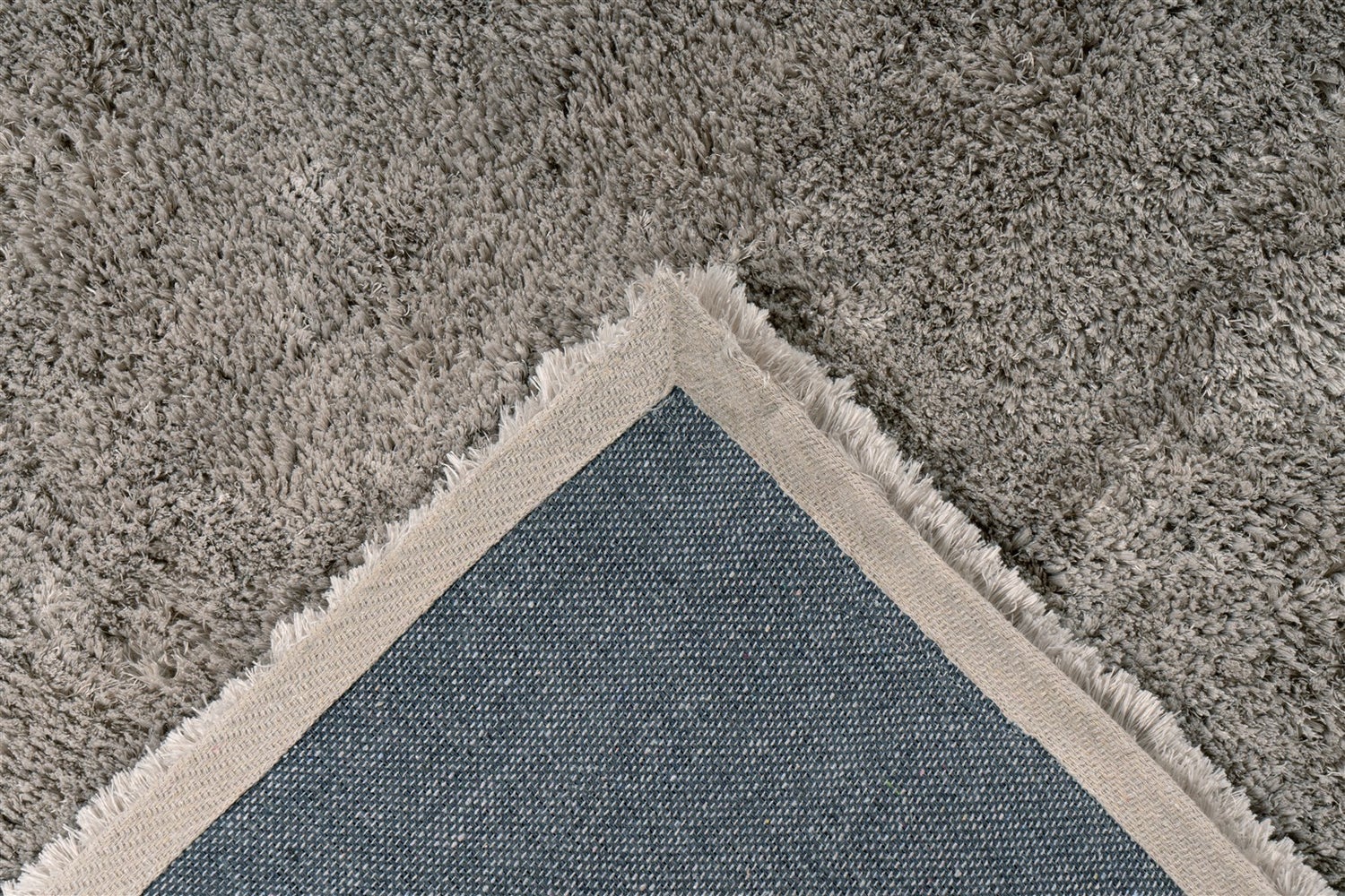 Hoogpolig tapijt Royalty, zilvergrijs, 35 mm, effen, handgetuft, 80 x 150 cm