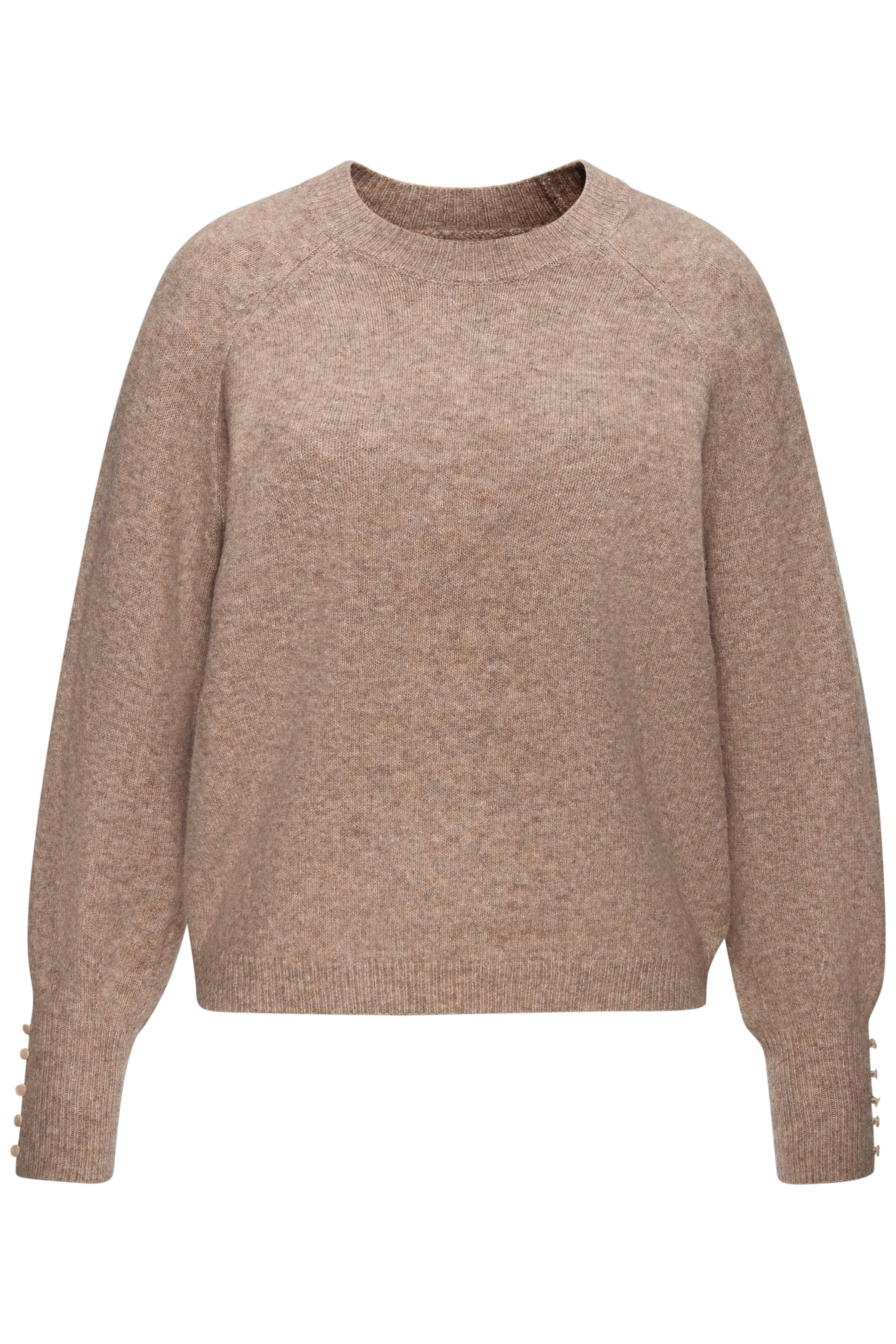 LASCANA Rundhalspullover , mit Zierknöpfen, Winterpullover, kuscheliges Basic