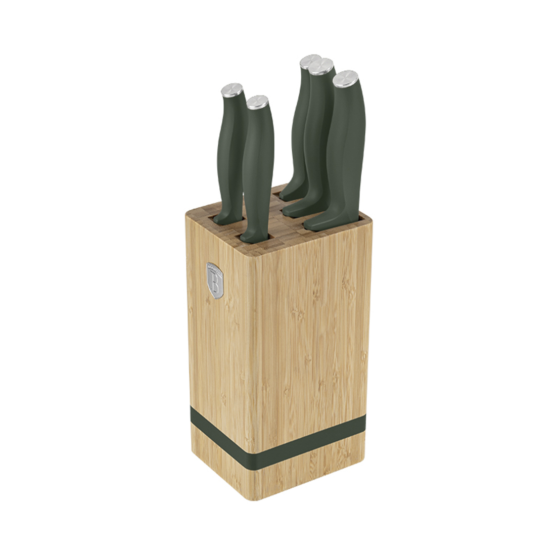Berlinger Haus 6-teiliges Messer-Set mit Messerblock Matte Green Collection