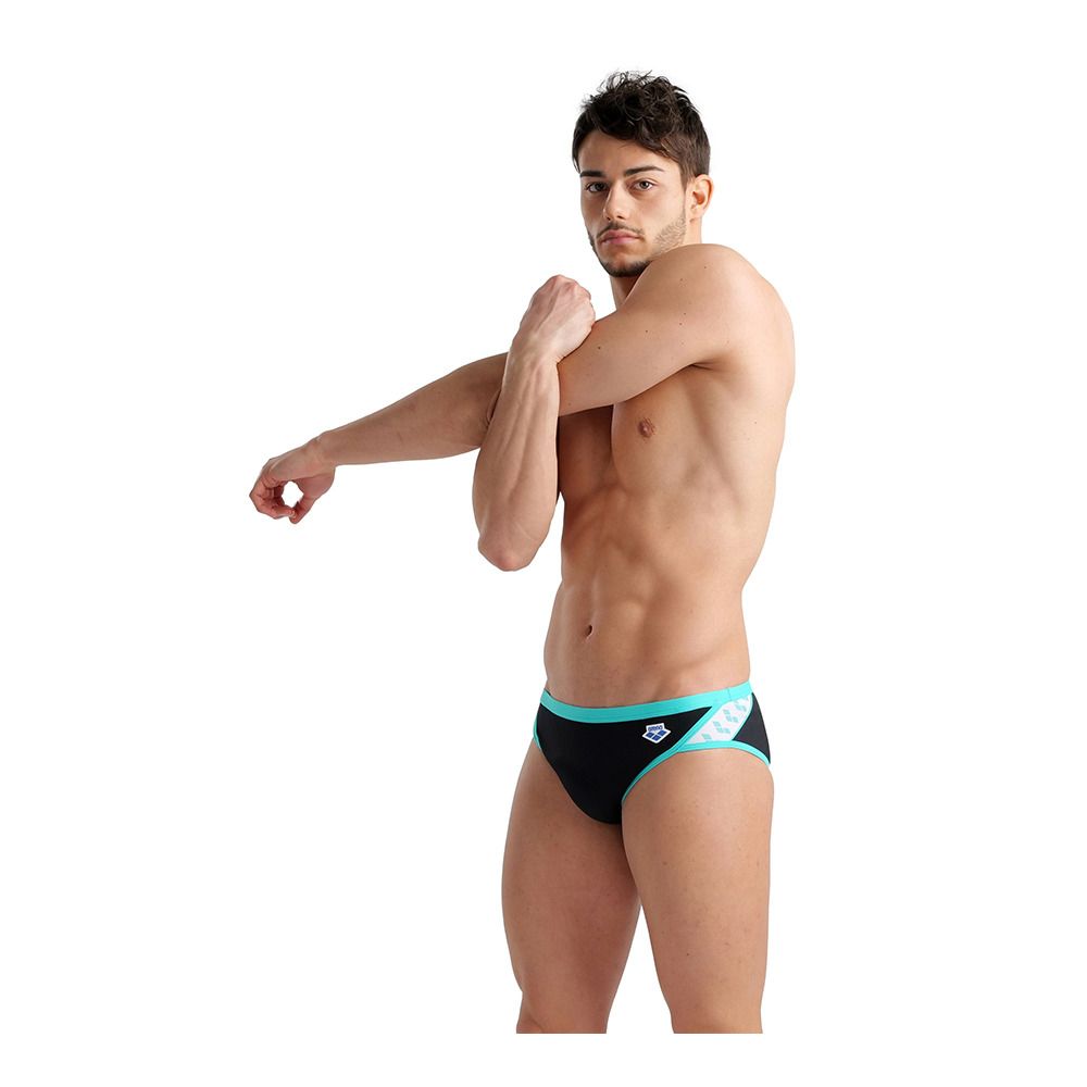 Arena ICONS LOGO - Slip de bain Homme black/white/blue diamond