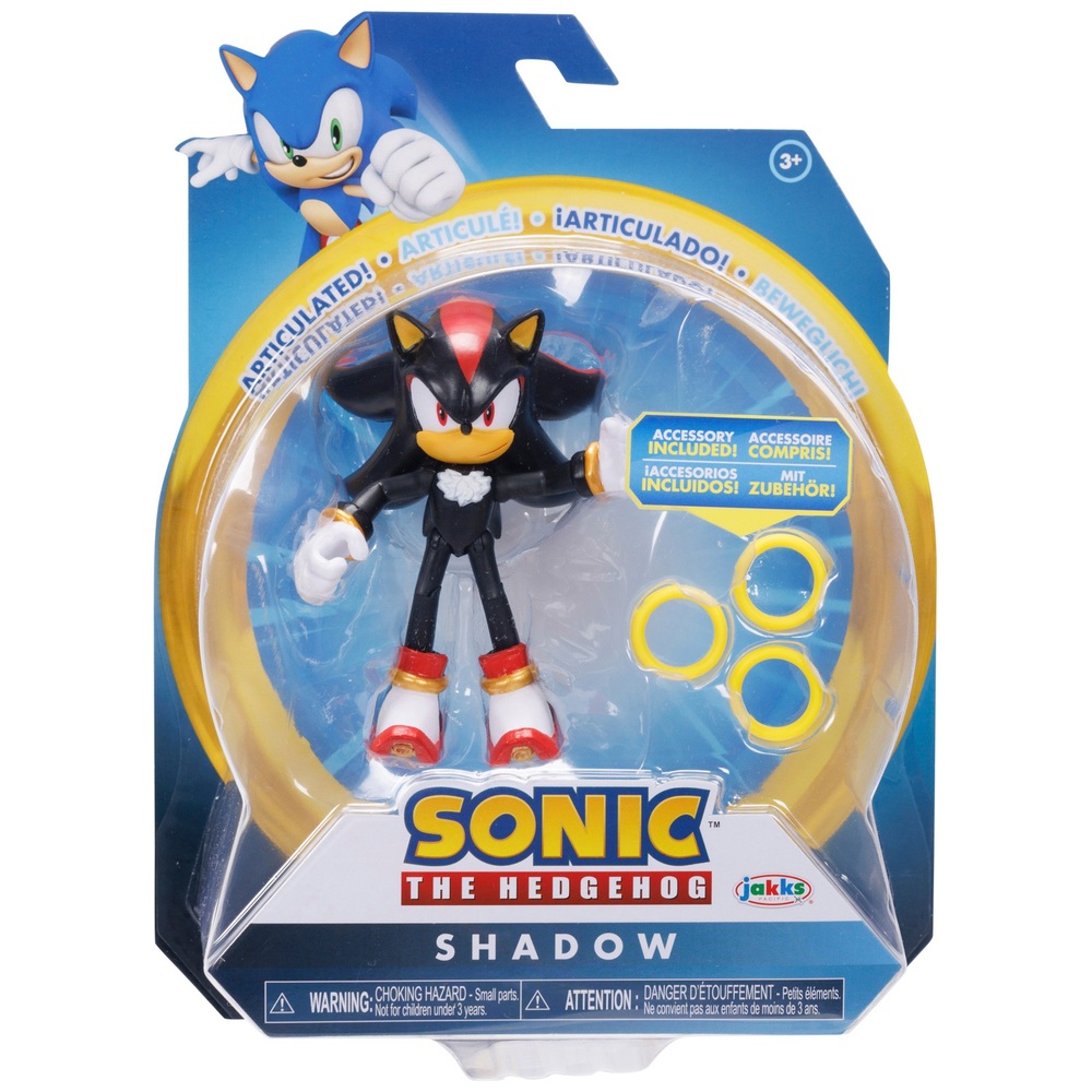 Sonic the Hedgehog 10cm Shadow mit drei Ringen