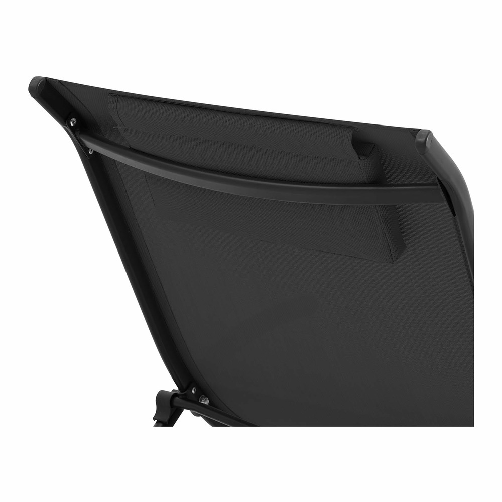 Bain de soleil ondulée structure en acier noir