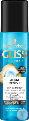 Gliss Aqua Revive Spray Anti-Nœuds Cheveux Normaux À Secs 200ml