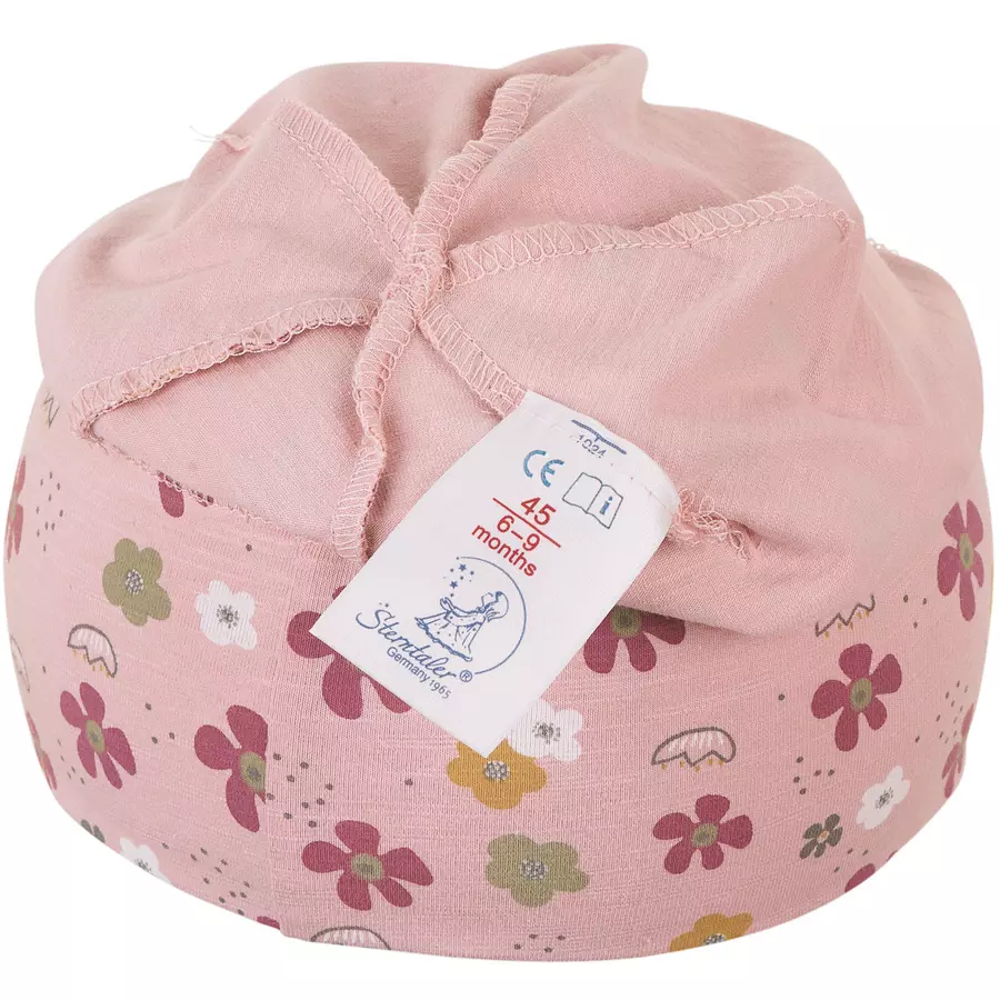 Sterntaler Slouch-Beanie Blumen zartrosa