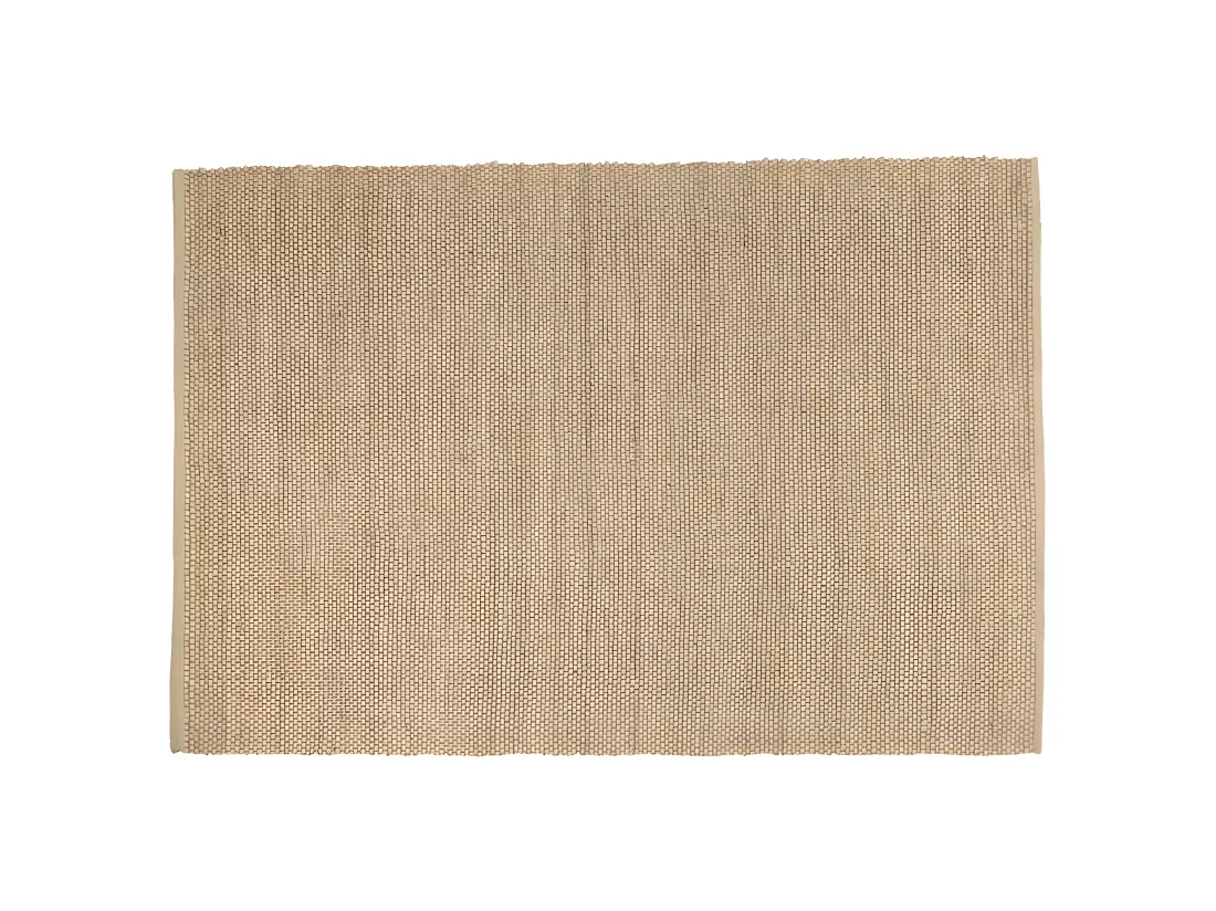 QUENTIN - Tapis rectangulaire 160x230cm en jute et coton beige