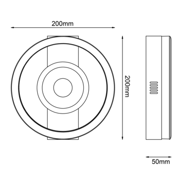 Brilliant plafondlamp Maureen 12W 1100lumen zwart