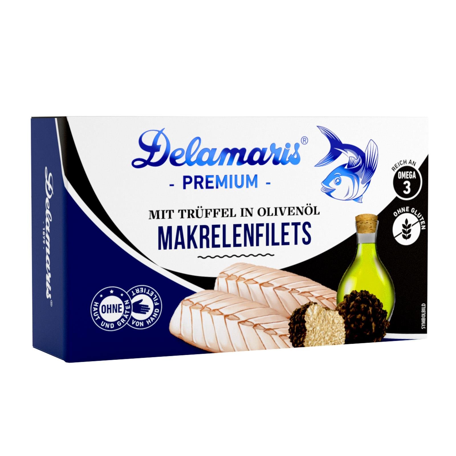 Delamaris Makrelenfilets mit Trüffel in Olivenöl