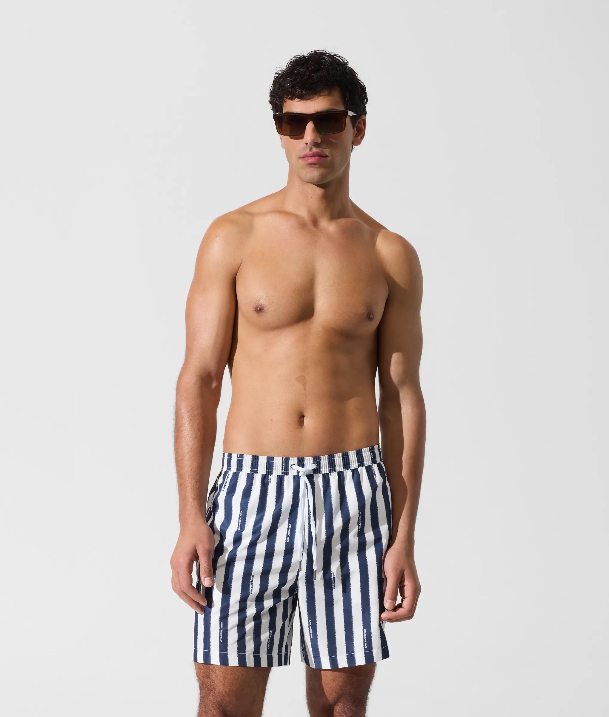 Gestreepte medium boardshort