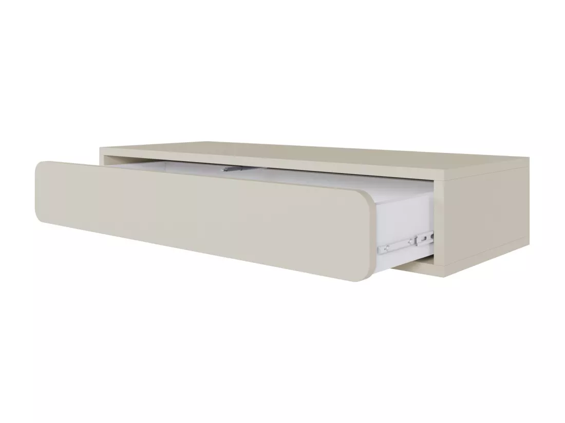 Console - 90 cm - avec tiroir - suspendu - grège - WUWU